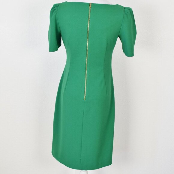 DKNY Ruched Short Puff Sleeve Sheath Dress - 8P - Picture 8 of 9